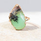 Myacale Large Dendritic Green Opal & 10K Gold Ring