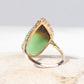Myacale Large Dendritic Green Opal & 10K Gold Ring