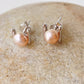 Myoju Senju Sterling & Biwa Pearl Stud Earrings