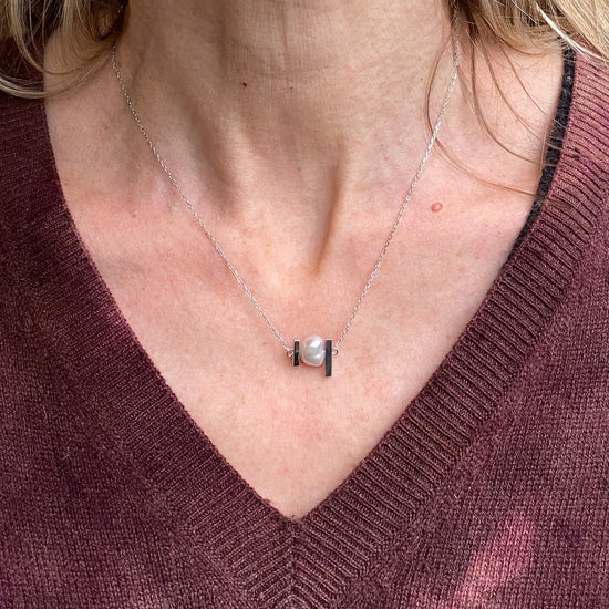 Myoju Seiei Sterling Silver & Lake Biwa Pearl Necklace