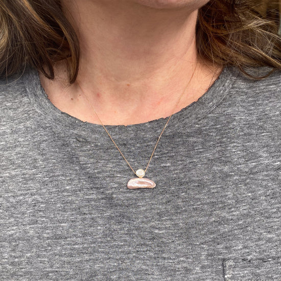 Myoju 18k Rose Gold Mizumi Zen Necklace