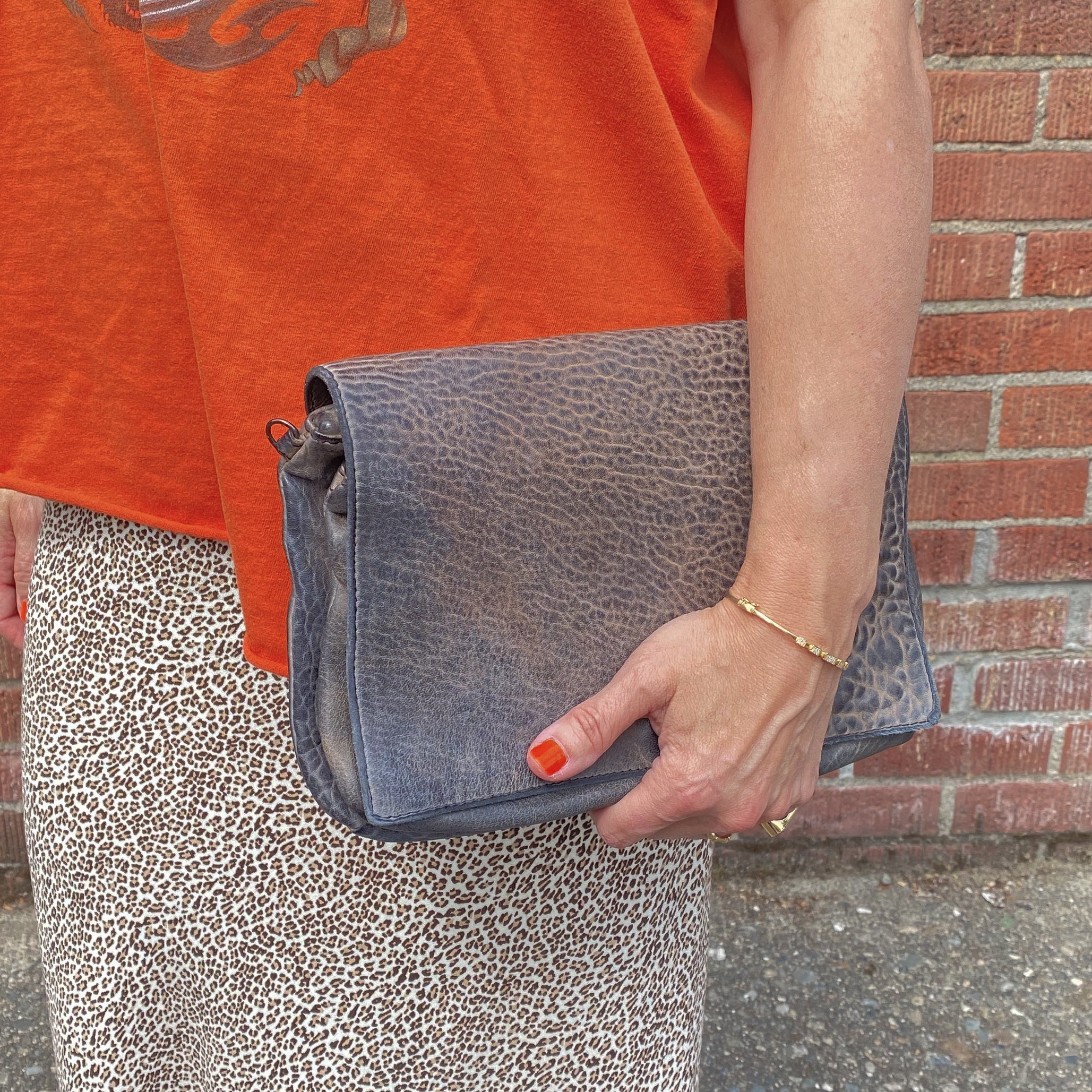 Grey across the body bag best sale