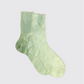 MARIA LA ROSA Silk Ribbed Laminated Socks (verdino)
