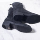 Pantanetti Mid Heel Boot (black distressed suede)