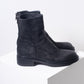 Pantanetti Mid Heel Boot (black distressed suede)