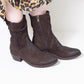 Pantanetti Chocolate Suede Mid Calf Boot
