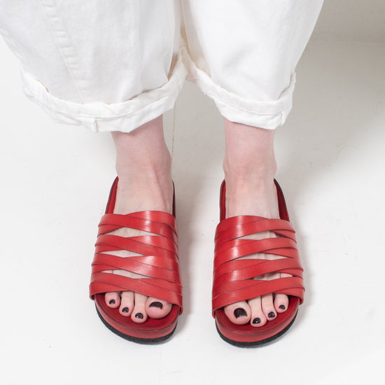 Pantanetti Strappy Slide (red)