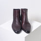 Pantanetti Mod Ankle boot (raisin embossed leather)