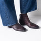 Pantanetti Mod Ankle boot (raisin embossed leather)