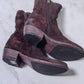 Pantanetti Simple Western Boot (raisin  distressed suede)