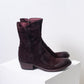 Pantanetti Simple Western Boot (raisin  distressed suede)
