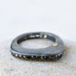 Rosa Maria Oxidized Silver Ring w/black diamonds