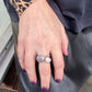 Rosa Maria "Blaze" Sterling Silver Ring w/Icy Grey Diamonds and Rubies