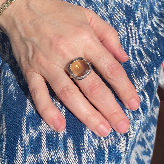 Rosa Maria "Junya" Smokey Quartz & Cognac Diamond Ring