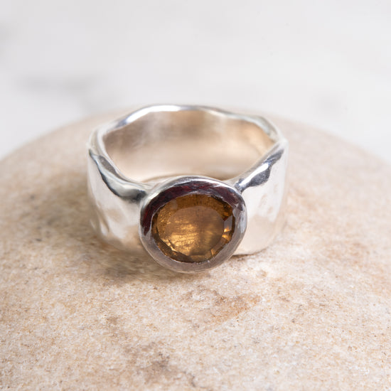 Rosa Maria Addison Sterling Silver Ring w/Honey Quartz