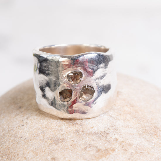 Rosa Maria Cora Sterling Silver w/Brown Diamonds