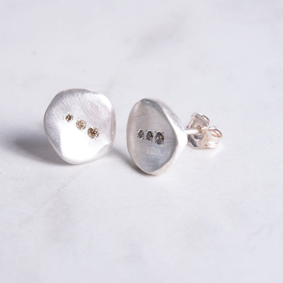 Rosa Maria Bo Win Sterling & Diamond Studs