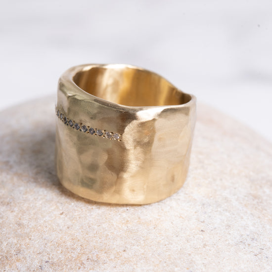 Rosa Maria "Cora" Bronze Ring w/Grey Diamonds
