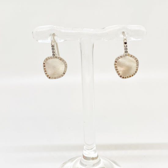 Rosa Maria Sterling Silver Drop earrings with small diamonds