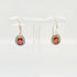 Rosa Maria Sterling Silver Drop earrings with garnet drop surrounded by small diamonds