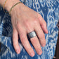 Rosa Maria "Juda" Oxidized Silver Ring w/Grey Diamond