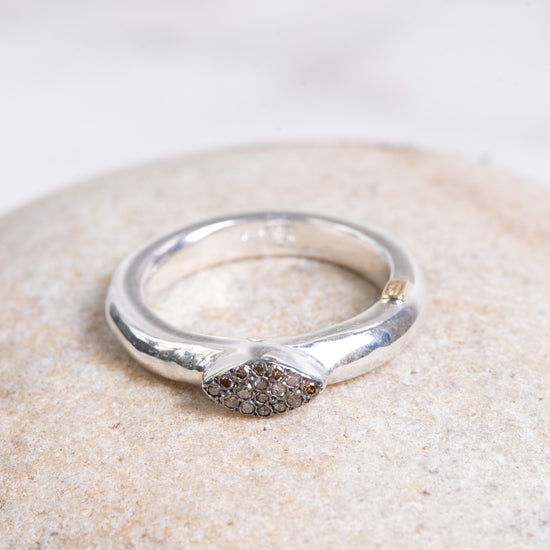 Rosa Maria "Marquis" Sterling Silver & Diamond Ring