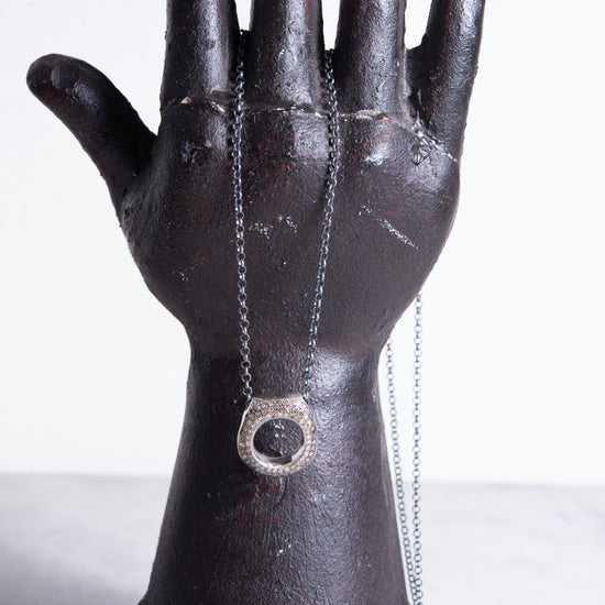 Rosa Maria Large Sterling Silver & Cognac Diamond Necklace