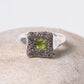 Rosa Maria "Leslie" Silver, Peridot & Cognac Diamond Ring