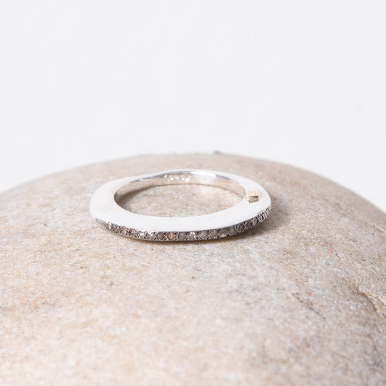 Rosa Maria "Poster" Silver & Cognac Diamonds Ring