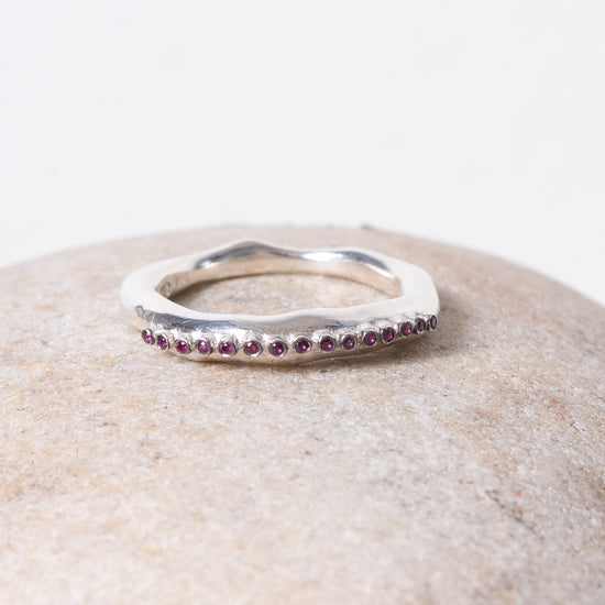 Rosa Maria "Seica" Ruby and Silver Ring