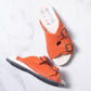 Rosa Mosa "Lang" Slide Sandal (orange nubuck)