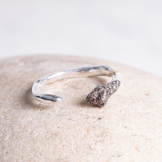 Rosa Maria Penna 2 Sterling & Cognac Diamond Ring