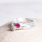 Rosa Maria Ruby Pesta Sterling Silver Ring