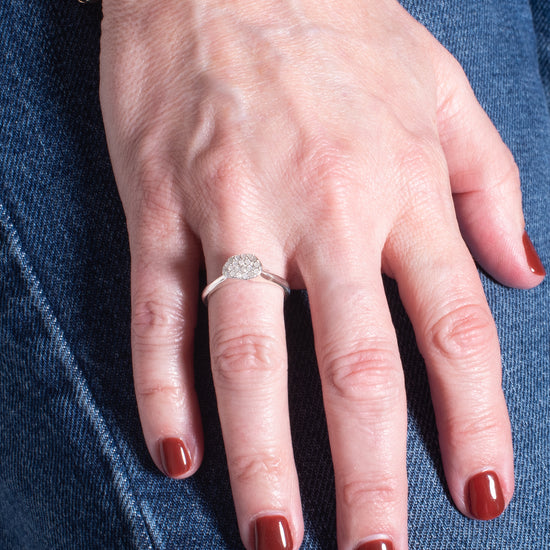 Rosa Maria Shivelle Silver & Diamond Ring