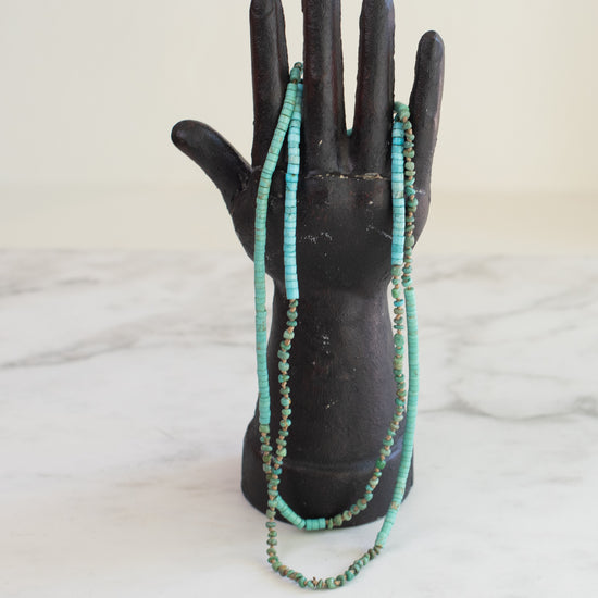 Sarica Hand Knotted Vintage Turquoise Long Necklace