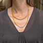 Sarica Hand Knotted Vintage African Glass Double Necklace 