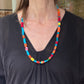 Sarica Vintage Japanese Fabric "Beads" on Silk Necklace 