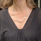 Sarica Hand Knotted Vintage Mother Of Pearl Double Necklace
