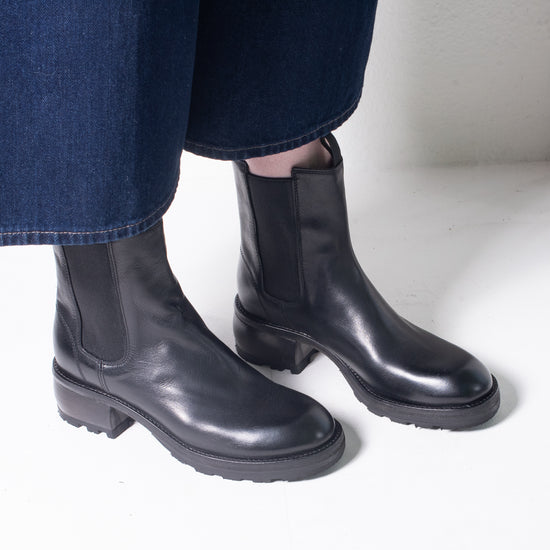 Shoto Chunky Moto  Pull on Boot (black)