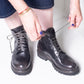 Shoto Chunky Lace Boot (charcoal/gun metal)