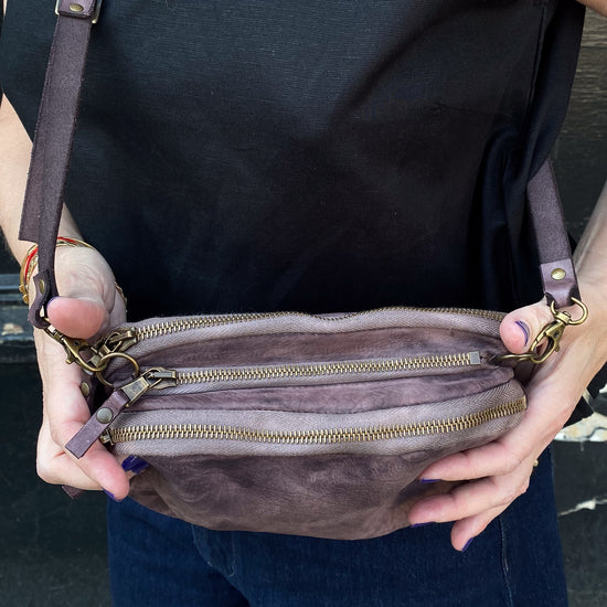 Shoto "Dina" Petite Crossbody Bag (washed plum)