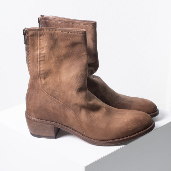 Shoto Mid Heel Boot (washed olive)