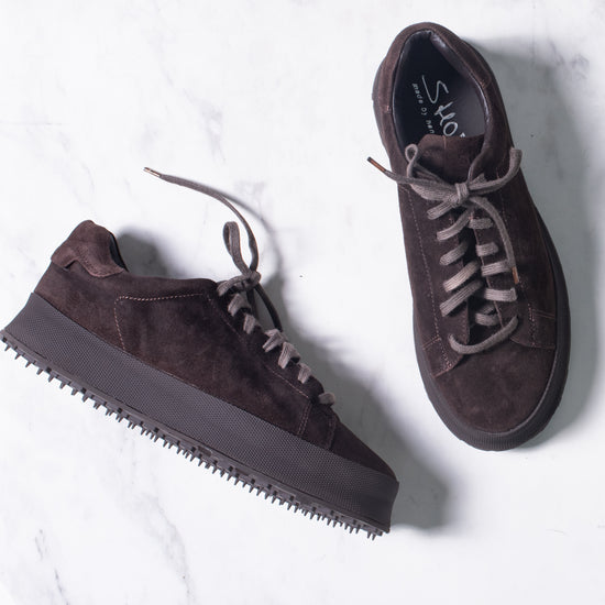 Shoto Lux Low Top Sneaker (chocolate suede)