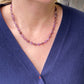 Stone Cache Super 7 & Purple Garnet Gemstone Necklace