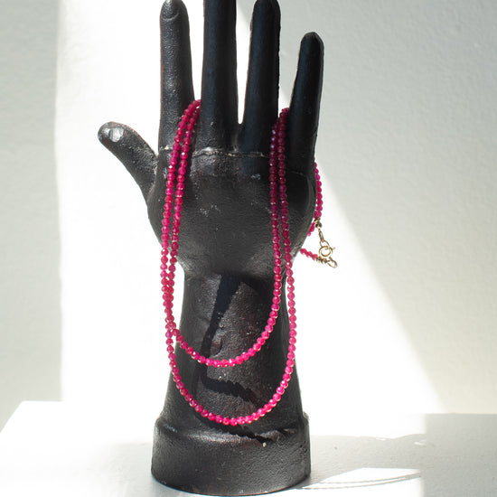Stone Cache Tiny Ruby Necklace