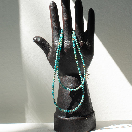 Stone Cache Tiny Arizona Turquoise Necklace