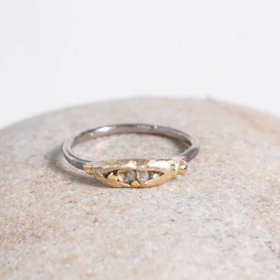 Variance Objects Mini Mixed Diamond Ring 
