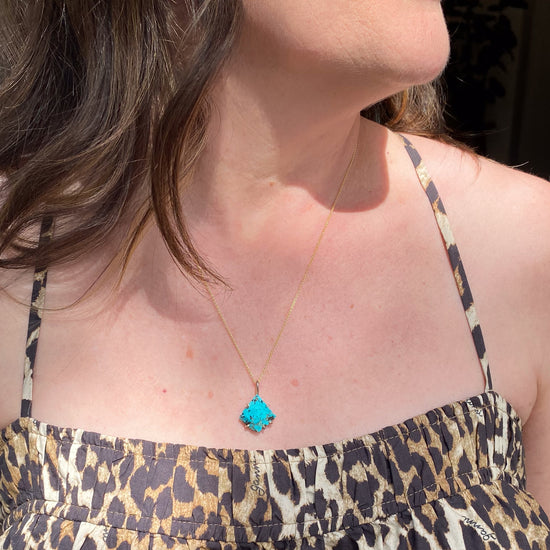Variance Objects Turquoise & 14k Gold Necklace