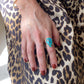 Variance Objects Zambian Turquoise Ring on Palladium Band.