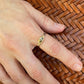 Variance Objects Rose Cut Diamond Ring on Palladium Band